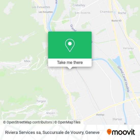 Riviera Services sa, Succursale de Vouvry Karte