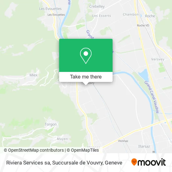 Riviera Services sa, Succursale de Vouvry map