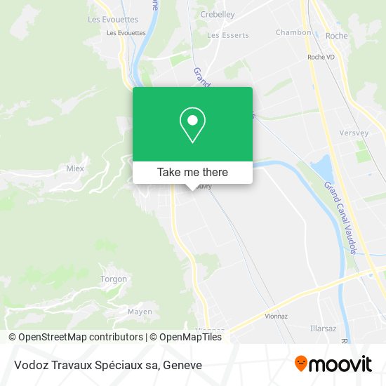 Vodoz Travaux Spéciaux sa map