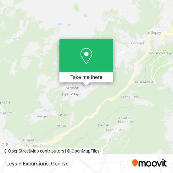 Leysin Excursions map