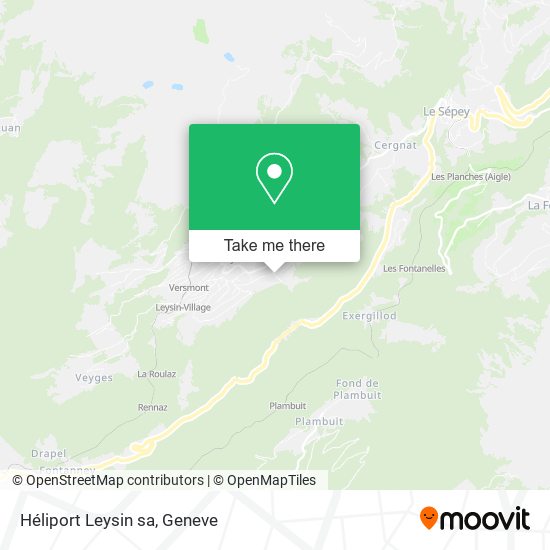 Héliport Leysin sa plan