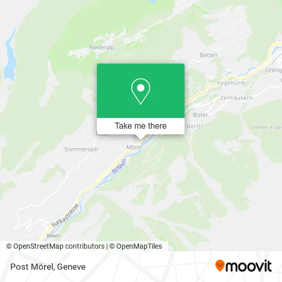 Post Mörel map