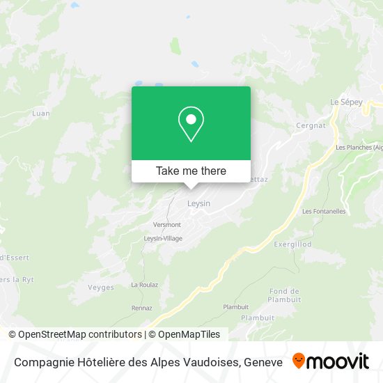 Compagnie Hôtelière des Alpes Vaudoises map