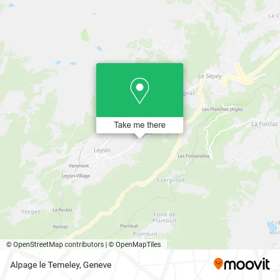 Alpage le Temeley map