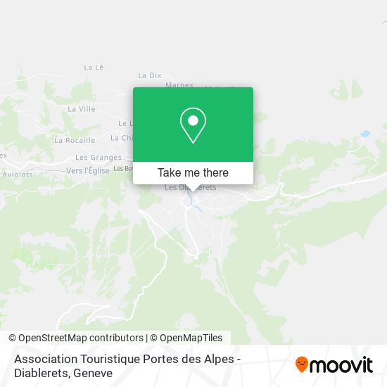 Association Touristique Portes des Alpes - Diablerets map