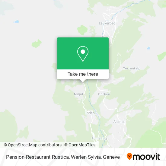 Pension-Restaurant Rustica, Werlen Sylvia map
