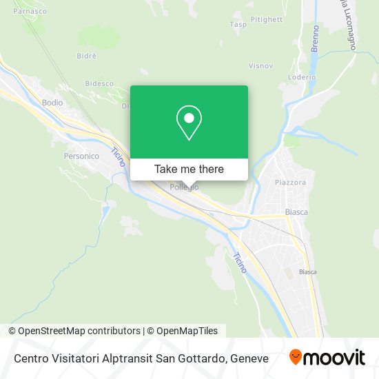Centro Visitatori Alptransit San Gottardo map