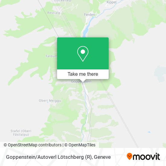 Goppenstein / Autoverl Lötschberg (R) map