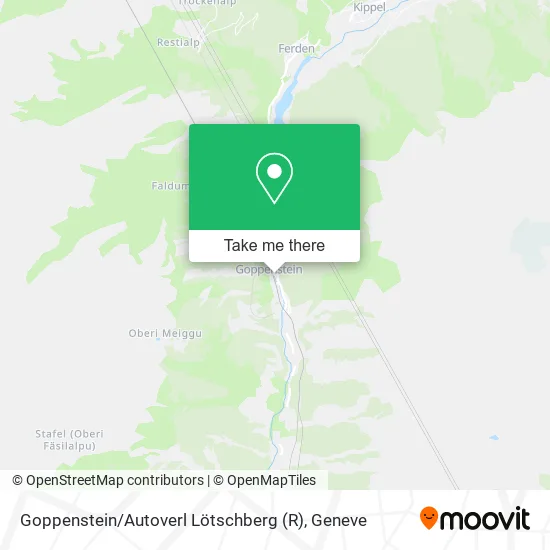 Goppenstein / Autoverl Lötschberg (R) map