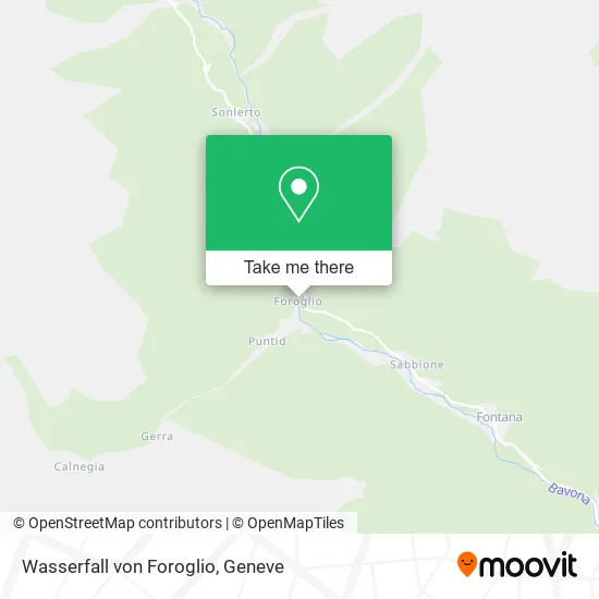 Wasserfall von Foroglio map