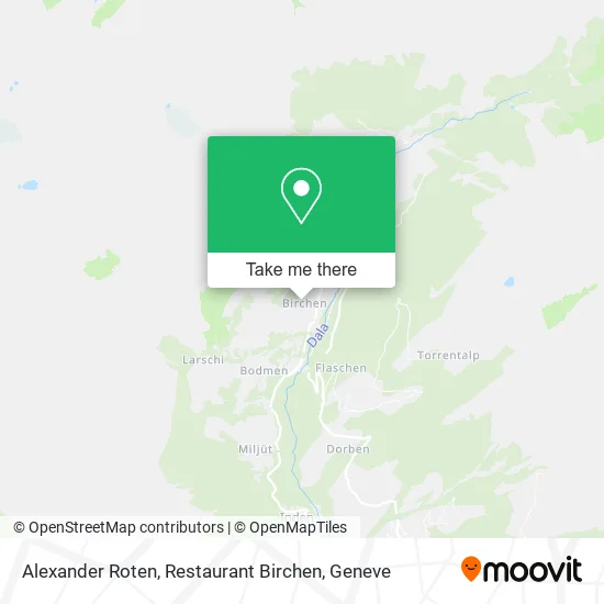 Alexander Roten, Restaurant Birchen map