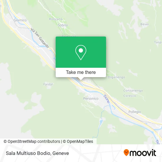 Sala Multiuso Bodio map