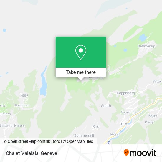 Chalet Valaisia map