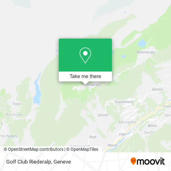 Golf Club Riederalp map