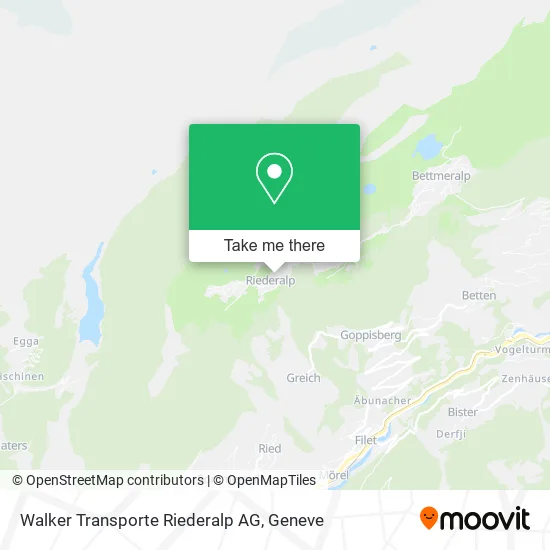 Walker Transporte Riederalp AG map