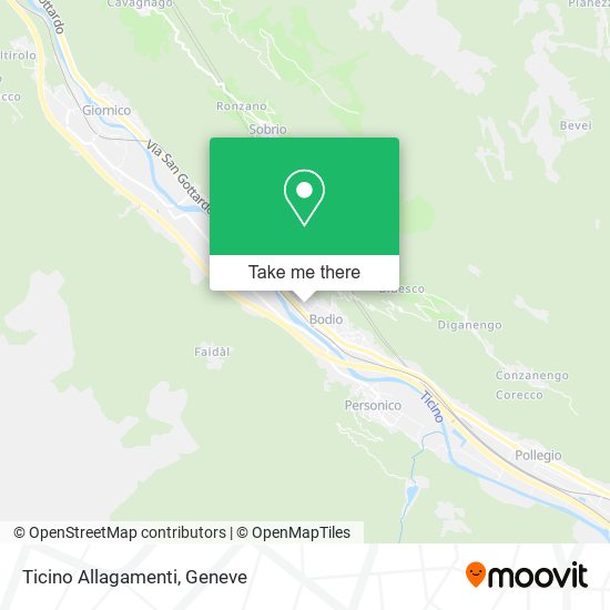 Ticino Allagamenti map