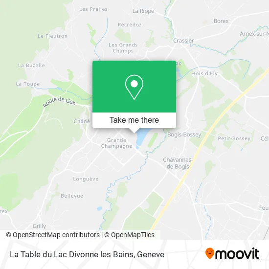 La Table du Lac Divonne les Bains plan