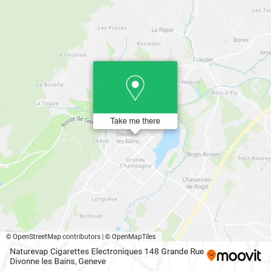 Naturevap Cigarettes Electroniques 148 Grande Rue Divonne les Bains map