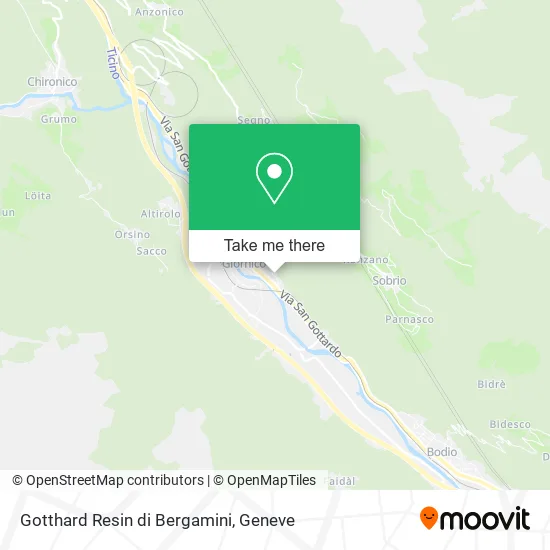 Gotthard Resin di Bergamini map