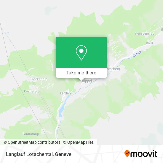 Langlauf Lötschental map