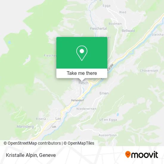 Kristalle Alpin map