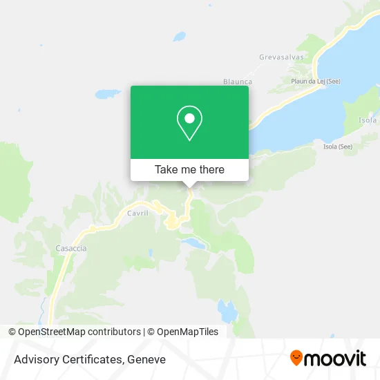 Advisory Certificates map