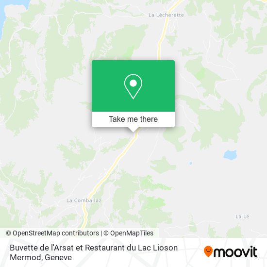 Buvette de l'Arsat et Restaurant du Lac Lioson Mermod map