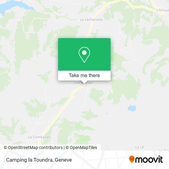 Camping la Toundra map