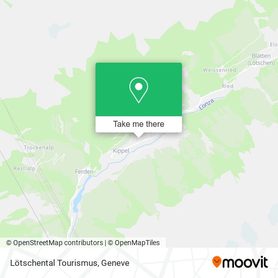 Lötschental Tourismus map