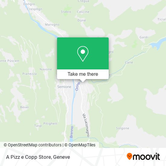 A Pizz e Copp Store map