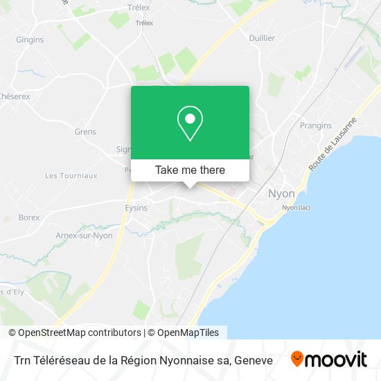 Trn Téléréseau de la Région Nyonnaise sa map