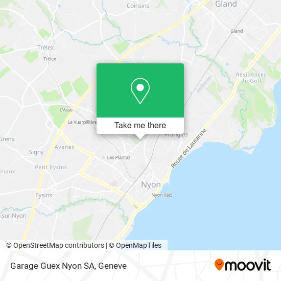 Garage Guex Nyon SA map
