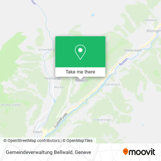 Gemeindeverwaltung Bellwald map