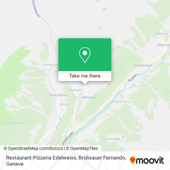 Restaurant-Pizzeria Edelweiss, Brülisauer Fernando map