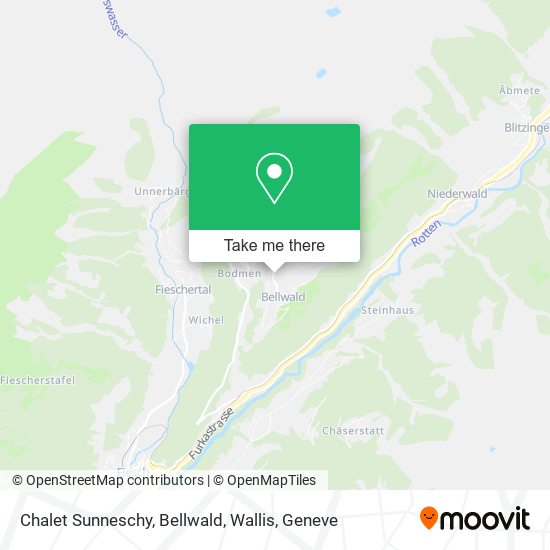 Chalet Sunneschy, Bellwald, Wallis map