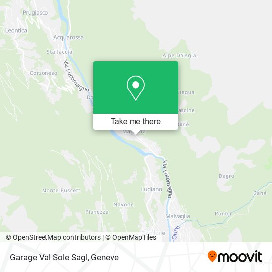 Garage Val Sole Sagl map