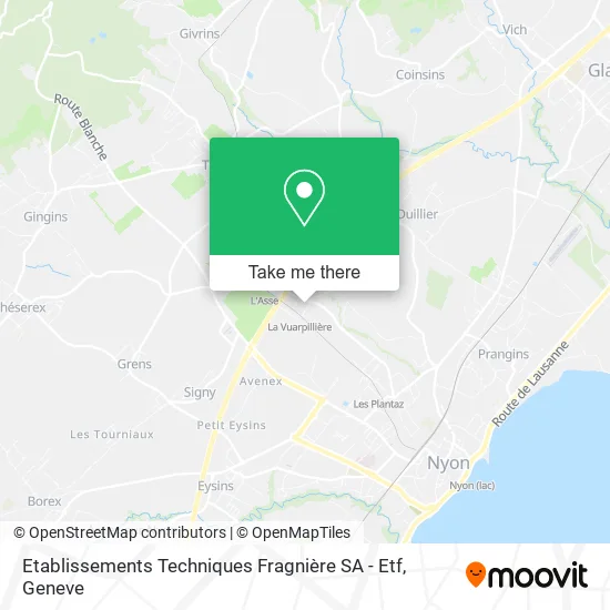 Etablissements Techniques Fragnière SA - Etf map