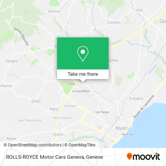 ROLLS-ROYCE Motor Cars Geneva map
