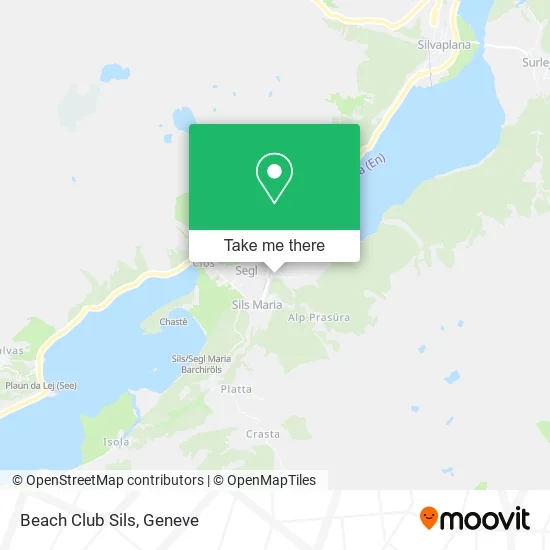 Beach Club Sils map