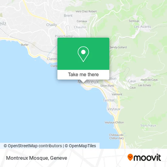 Montreux Mosque map