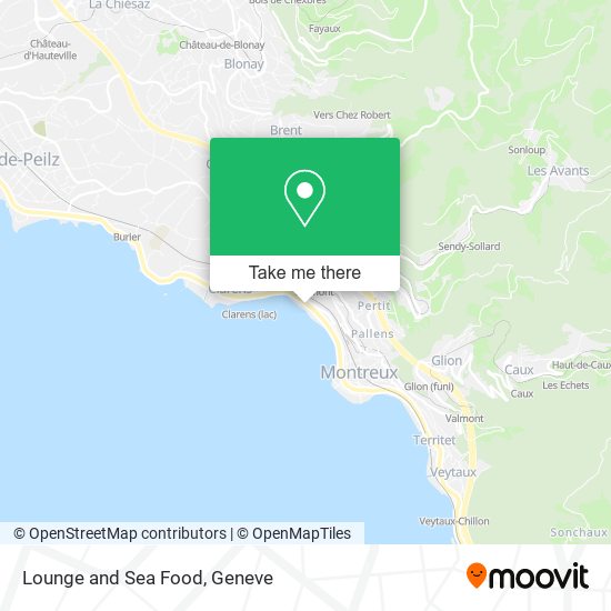 Lounge and Sea Food map