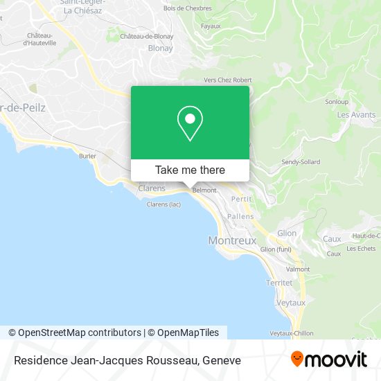 Residence Jean-Jacques Rousseau map