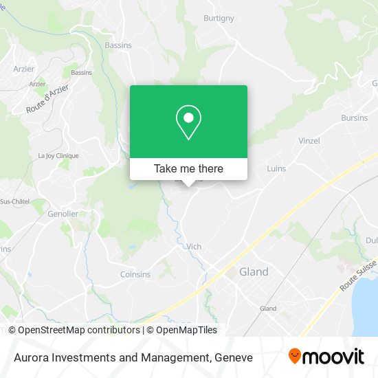 Aurora Investments and Management map