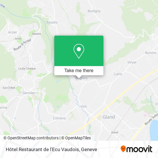 Hôtel Restaurant de l'Ecu Vaudois map