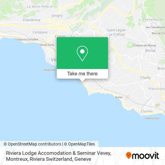 Riviera Lodge Accomodation & Seminar Vevey, Montreux, Riviera Switzerland map