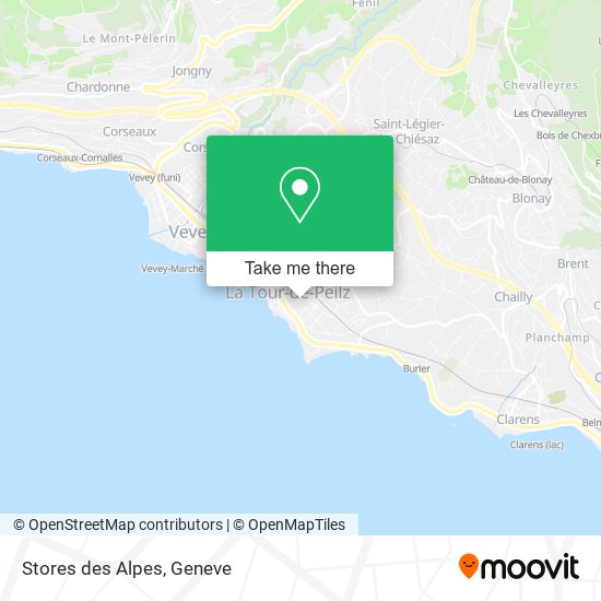 Stores des Alpes map