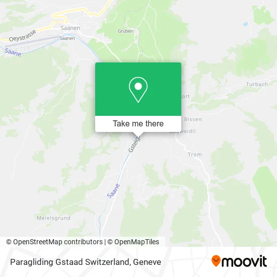 Paragliding Gstaad Switzerland map