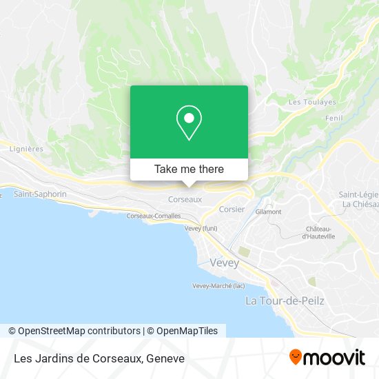 Les Jardins de Corseaux map