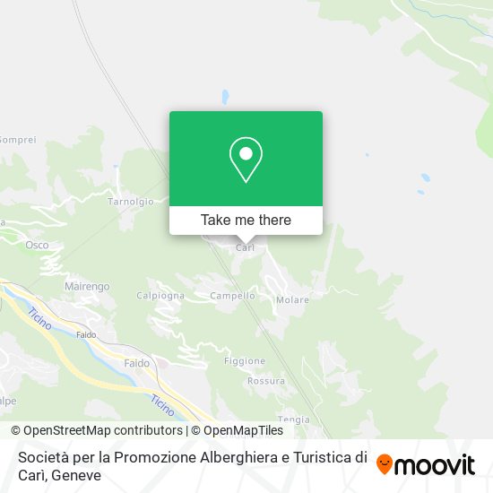 Società per la Promozione Alberghiera e Turistica di Carì map