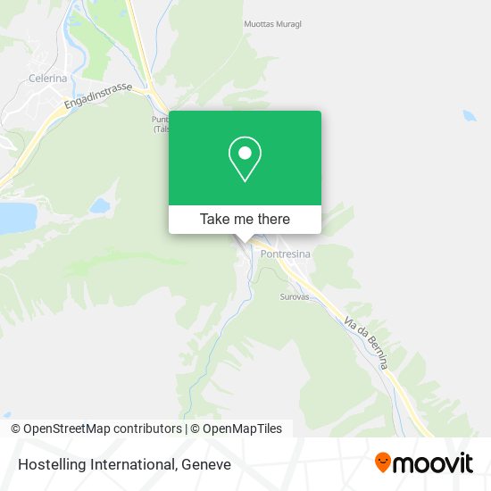 Hostelling International map